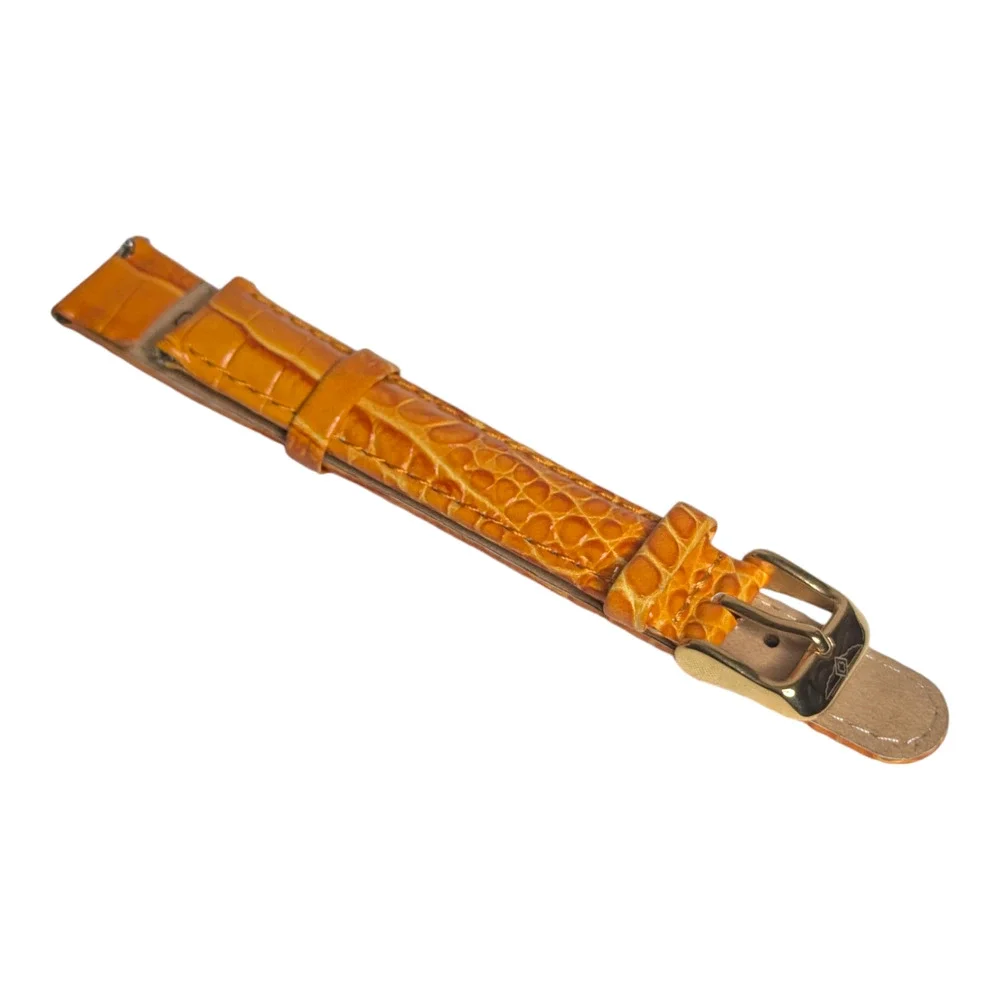 16mm Invicta Orange Leather Snakeskin Interchangable Watch Band Strap‎ New